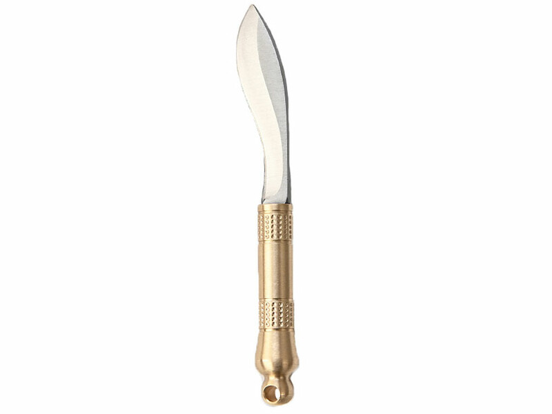 چاقو آنباکسینگ برنجی قابل آویز از دسته کلید به همراه کاور mini knife sharp unpacking express unboxing portable