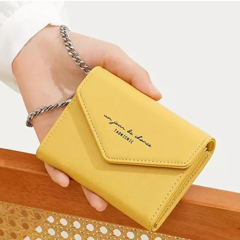 کیف پول دکمه ای زنانه بنددارTAOMICMIC Y8929 Women's Short Wallet PU Leather