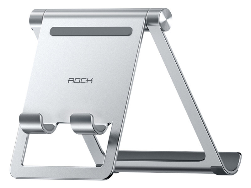 هولدر موبایل و تبلت رومیزی دوطرفه راک ROCK RPH0983 Metal Multifunctional Two-way Desk Stand