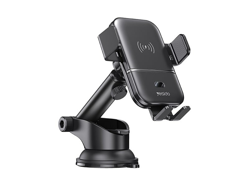 پایه نگهدارنده و شارژر وایرلس یسیدو Yesido C121 Car 15W Fast Qi 2 In 1 Wireless Charger Holder