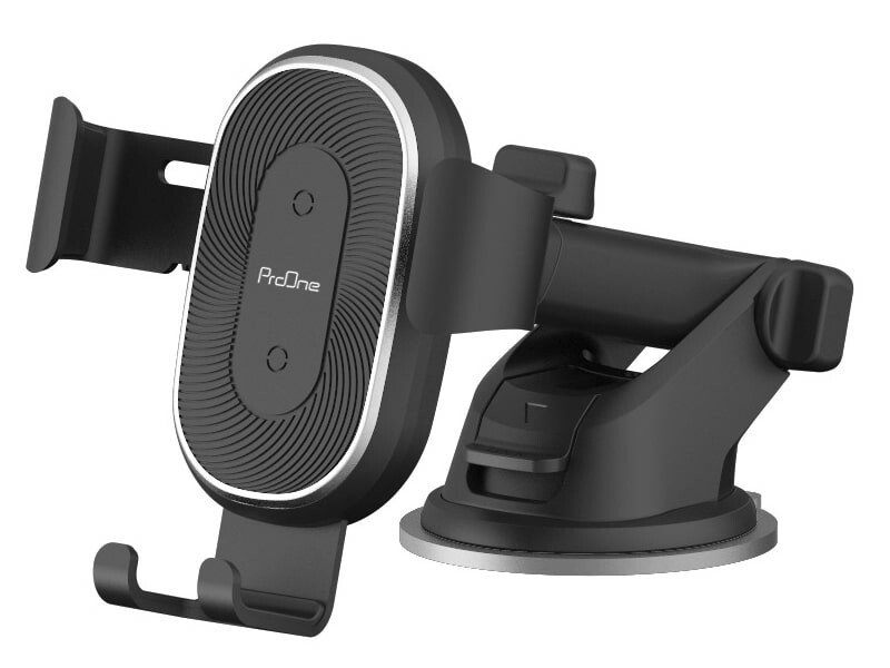 پایه نگهدارنده شارژر وایرلس شیشه و دریچه کولری گوشی موبایل پرووان ProOne PHD-01 Car Holder