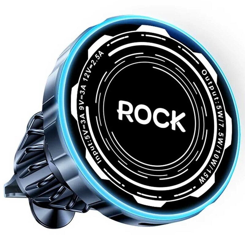 هولدر گوشی ماشین و شارژر وایرلس 15 وات داخل خودرو راک