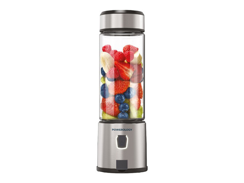 مخلوط کن شارژی و شیکر قابل حمل 6 تیغ پاورولوژی Rechargeable Portable Juicer 126W P6BPJBK