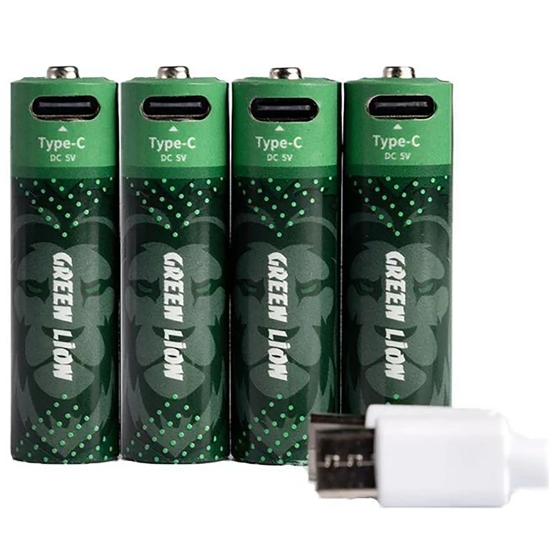 باتری قلمی آلکالاین شارژی گرین لاین (Green Lion) مدل GNRGBAA چهار عددی