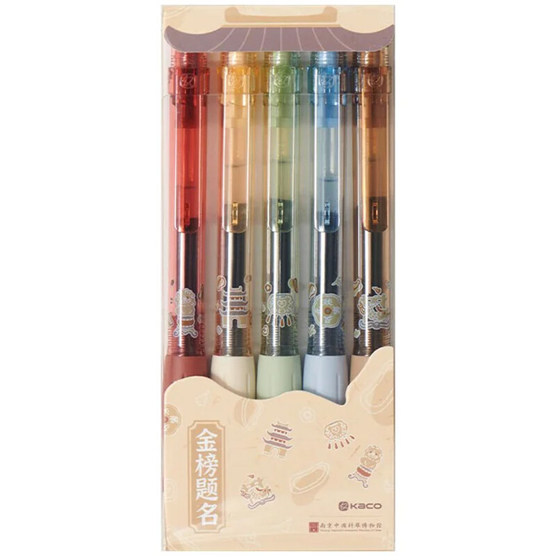 خودکار ژله ای مشکی کاکو KACO مدل K1003B نوک 0.5 میلی‌متری 5 عددی