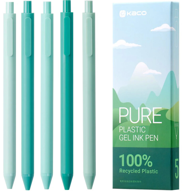 خودکار ژله ای مشکی کاکو KACO مدل K1015 نوک 0.5 میلی‌متری 5 عددی