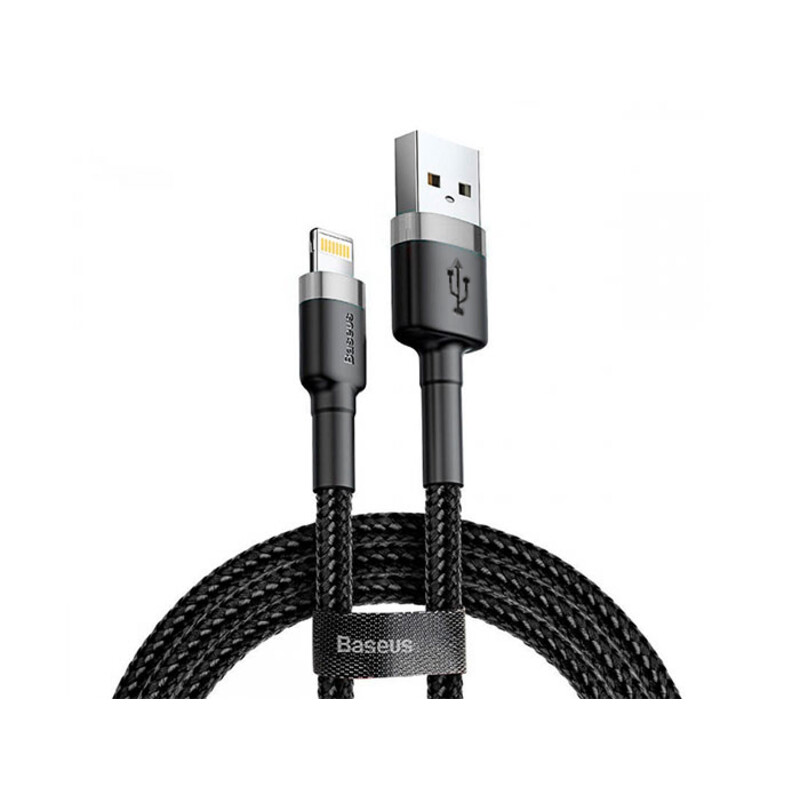 کابل شارژ سریع و انتقال داده لایتنینگ بیسوس Baseus Cafule Lightning Cable 1m 2.4A CALKLF-BG1