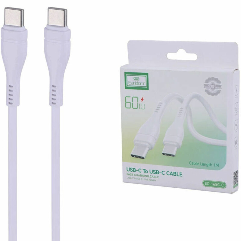 کابل دوسر تایپ سی ارلدام Earldom مدل EC-165C-C توان 60 وات 1 متر