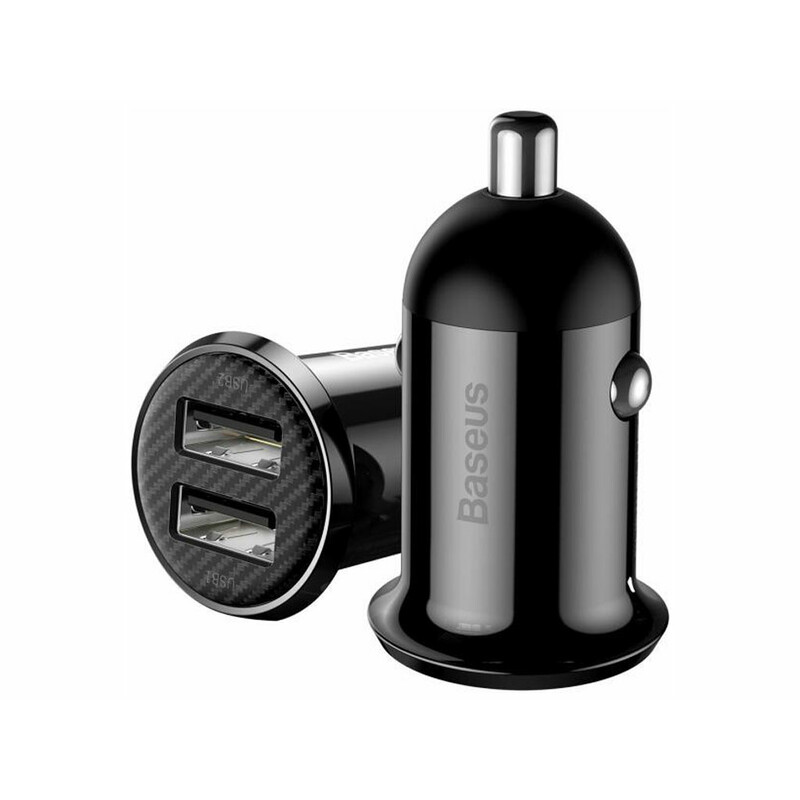 شارژر فندکی فست شارژ ماشین 24 وات بیسوس CCALLP-01/02