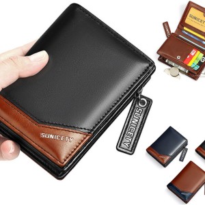 کیف دستی مردانه کوچک سانی ستی SUNICETY S3004 zipper short men's wallet