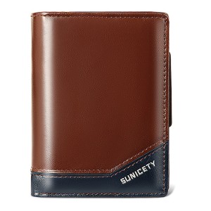 کیف پول مردانه کوتاه زیپ دار SUNICETY S3004 zipper short men's wallet