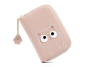 خرید کیف پول عروسکی دخترانه کیف دستی فانتزی طرح گربه دخترانه TAOMICMIC 929592 Cute Cat Shape PU Leather Women Card Purse