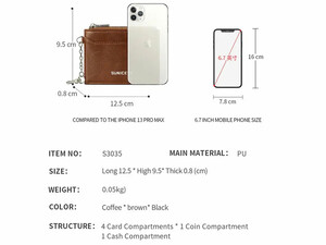 SUNICETI RFID anti-theft men's leather wallet S3033