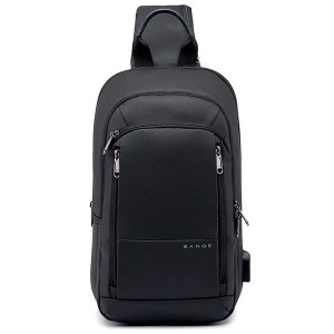 خرید کوله تک بند یو اس بی دار بنج BANGE BG-BG1911 Single strap backpack