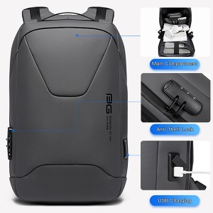 فروش کوله پشتی ضد آب دارای پورت یو اس بی BANGE 22188 15.6 INCH waterproof backpack commuter backpack