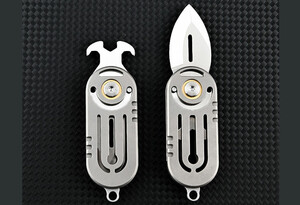 کیفیت چاقو آنباکسینگ چندمنظوره تیتانیومی Multifunctional titanium alloy unboxing knife sharp