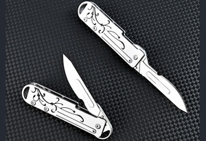 خرید چاقو آنباکسینگ فلزی تاشوی قابل آویز از دسته کلید Stainless Steel Utility Unpacking Knife