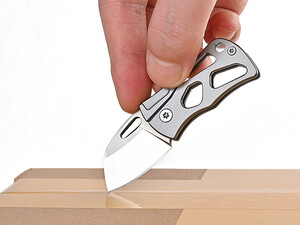 خرید چاقو آنباکسینگ تاشوی قابل آویز به دسته کلید Self-Defense Knife Portable Keychain Unpacking Express Knife