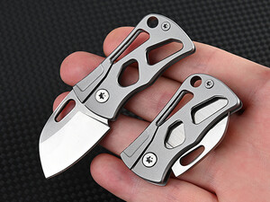خرید چاقو آنباکسینگ تاشوی قابل آویز به دسته کلید Self-Defense Knife Portable Keychain Unpacking Express Knife
