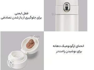 بهترین ماگ مسافرتی و قابل حمل Suitable for fun home bouncing insulation cup stainless steel water cup 480 mL