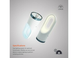 چراغ قوه شارژی پورودو Porodo 2 in 1 Multi-Function Outdoor Flashlight