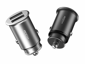 شارژر فندکی مینی راک Rock Metal Mini Car Charger