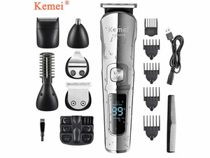 خرید ماشین اصلاح موی سر و بدن 7 کاره شارژی ضدآب کیمی Kemei KM-8508 6 In 1 Waterproof Shaving Machine Multifunction Trimmer