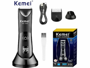 خرید ماشین اصلاح موی سر و بدن شارژی ضدآب کیمی Kemei KM-1840 Electric Body Clipper Hair Trimmer