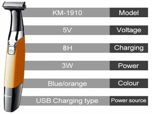 کیفیت ریش تراش شارژی کیمی Kemei KM-1910 Waterproof Electric Shaver USB Rechargeable
