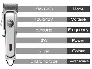 قیمت ریش تراش شارژی کیمی Kemei Rechargeable Electric Hair Trimmer KM-1998