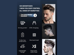 دستگاه اصلاح موی سر و صورت شارژی کیمی Kemei Hair Trimmer Professional Clipper KM-1578