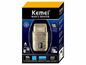 کیفیت ماشین اصلاح ضدآب شارژی حرفه‌ای دارای نمایشگر کیمی Kemei Mini Beard Shaver Km-870 Portable
