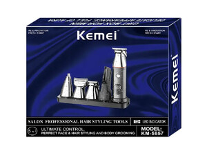 ست ماشین اصلاح موی سر، صورت و بدن شارژی کیمی Kemei Hair Cutting Machine Barber KM-5857