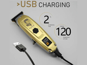 ریش تراش و ماشین اصلاح موی سر و بدن شارژی کیمی Kemei KM-PG1947 Professional Hair Clipper LCD Display Hair Trimmer