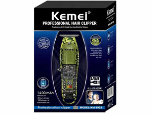 ماشین اصلاح موی سر و بدن شارژی کیمِی Kemei km-1928 Waterproof Usb Charging Rechargeable Head Shaver