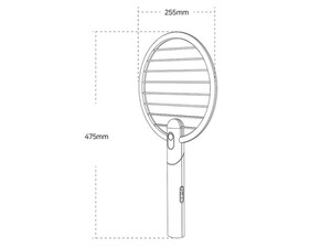 حشره کش قابل شارژ Sothing Mosquito Swatter-Net without Digital Display