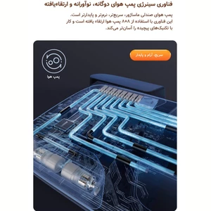 ماساژور افراد کم تحرک قابل حمل کمر، سر، گردن، پا، ستون فقرات، پشت، باسن، ساق با فناوری موج هوا رپور