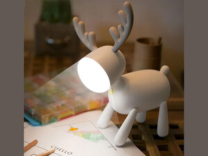 چراغ شب فانتزی طرح گوزن Cartoon deer small night light USB charging sleep with silicone LED elk light children