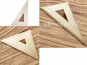 گونیا برنجی دانشجویی drawing copper ruler brass ruler student stationery