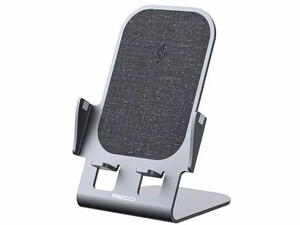پایه نگههدارنده رومیزی گوشی موبایل و شارژر بی سیم رسی RECCI RCW-30 15W Wireless Charger Desktop Stand