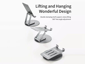 هولدر رومیزی موبایل و تبلت تاشو چرخشی راک ROCK Metal Rotating Foldable Desktop Stand RPH0993
