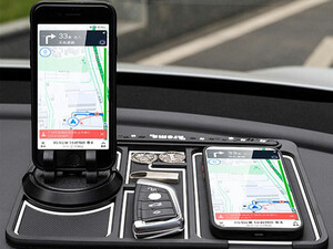 خرید پد نگهدارنده موبایل ضدلغزش چهار کاره داخل خودرو باویس BAVISS Dashboard Mat Phone Holder with Aromatherapy Slot B-28