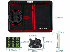 پد نگهدارنده موبایل ضدلغزش چهار کاره داخل خودرو باویس BAVISS Dashboard Mat Phone Holder with Aromatherapy Slot B-28