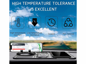 پد نگهدارنده موبایل ضدلغزش چهار کاره داخل خودرو باویس BAVISS Dashboard Mat Phone Holder with Aromatherapy Slot B-28