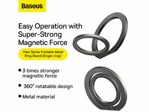 حلقه نگهدارنده مغناطیسی آیفون بیسوس Baseus Halo Series Foldable Metal Ring SUCH000013