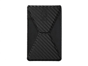 کارت هولدر گوشی طرح فیبر کربن گرین Green Carbon Fiber Prenium Leather Phone Stand