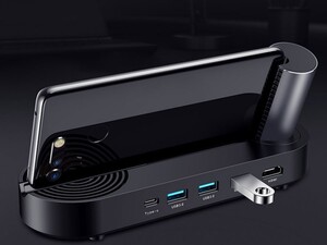 داک شارژ تایپ سی راک Rock Cloud-on Type-C Docking Station RCB0652