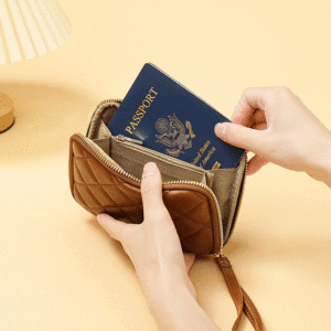 کیف پول ساده زنانه با طراحی لوزی