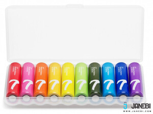 باتری نیم قلمی رنگین کمانی شیائومی Xiaomi Rainbow AAA Battery Pack Of 10