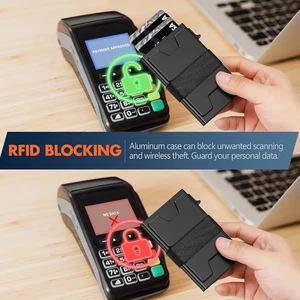 خرید کیف پول و جاکارتی ضد سرقت مردانه با ظرفیت بالا